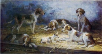 ami0001D15 animales perros Pinturas al óleo